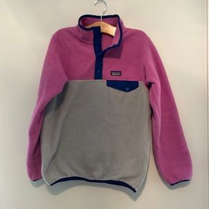 Girls size L Patagonia synchilla fleece snap-T fleece pullover